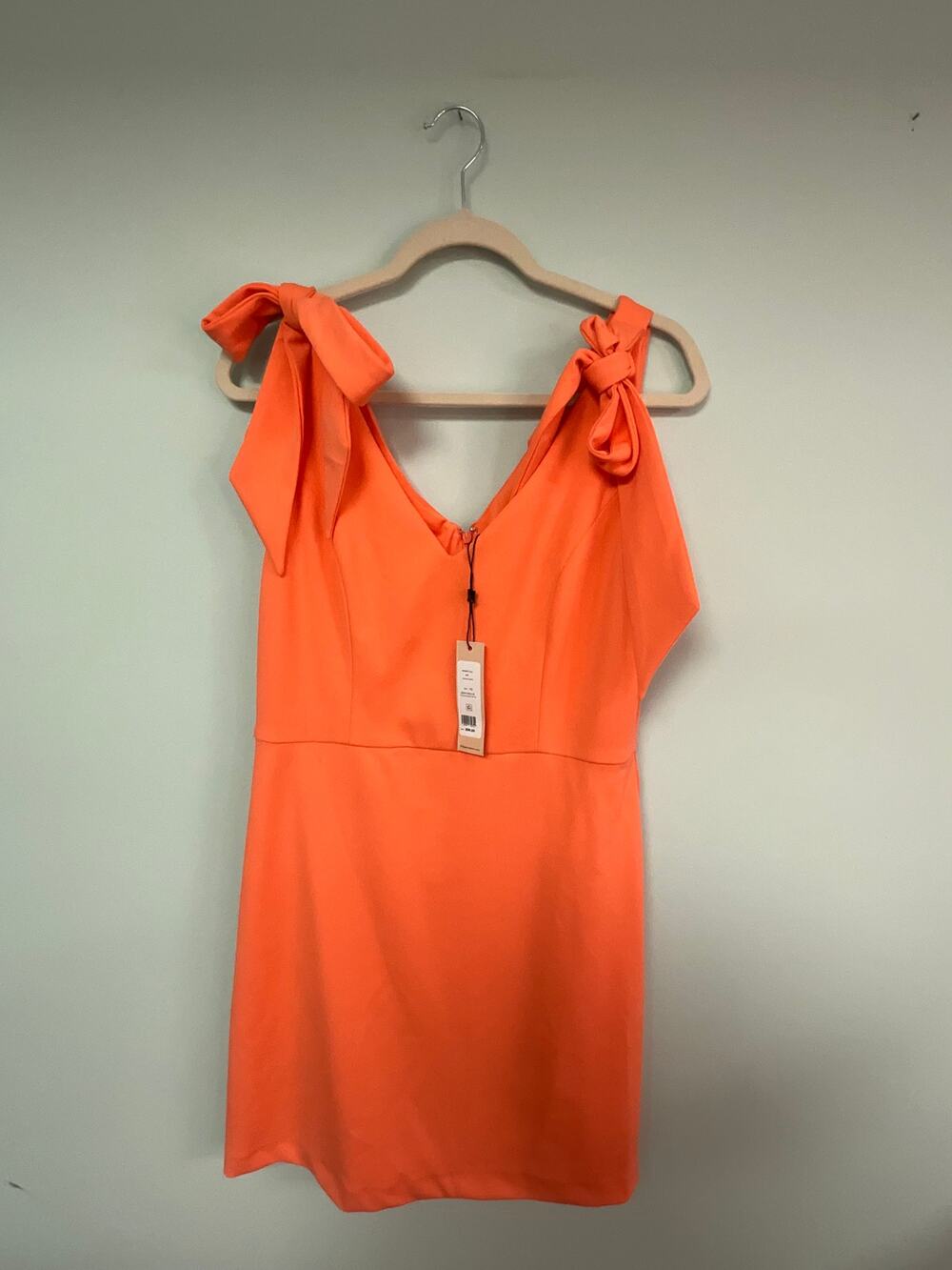 BCBGeneration V-Neck Mini Dress - Size 10 - Coral - NWT!